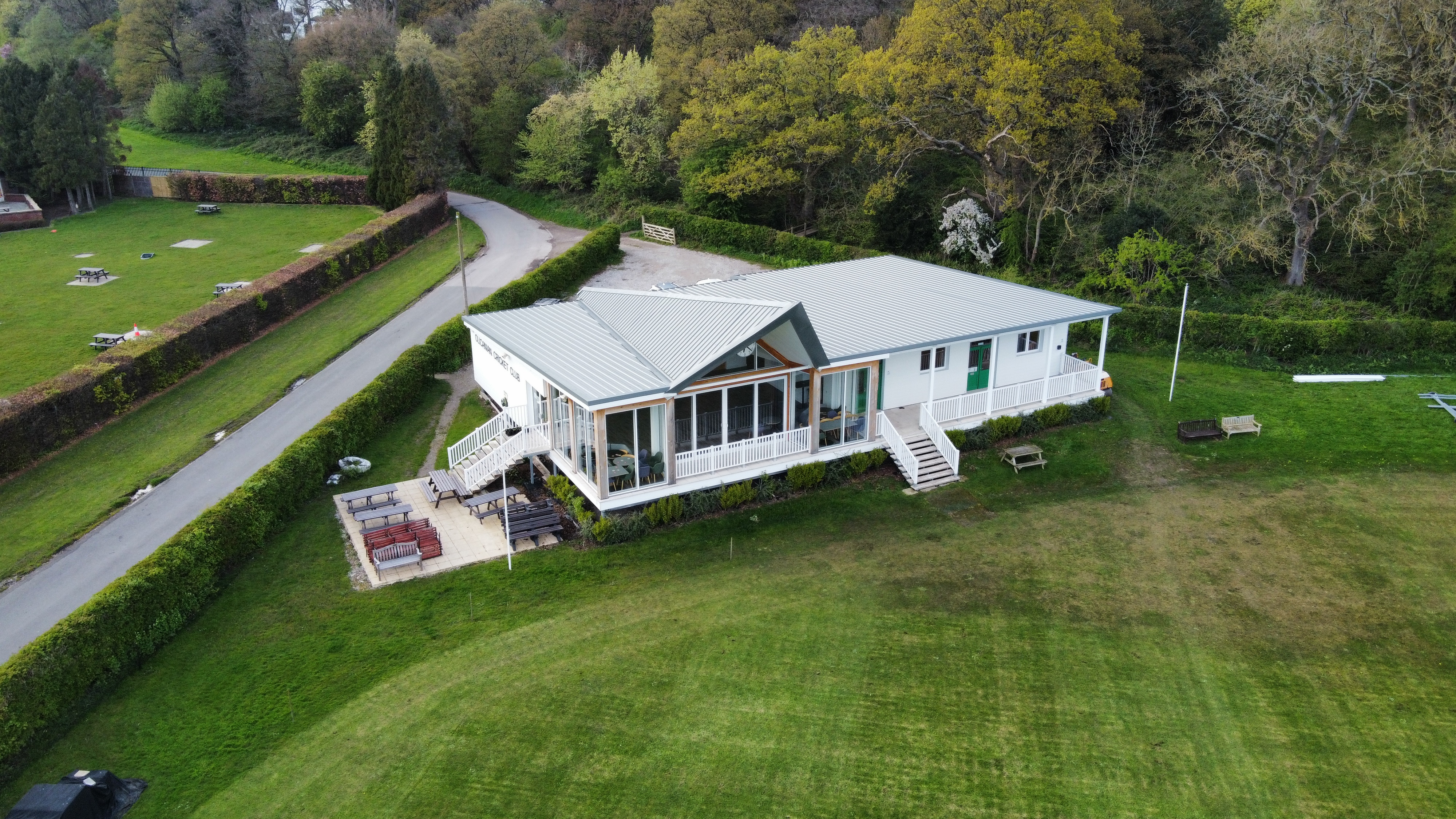 View above cricket ground