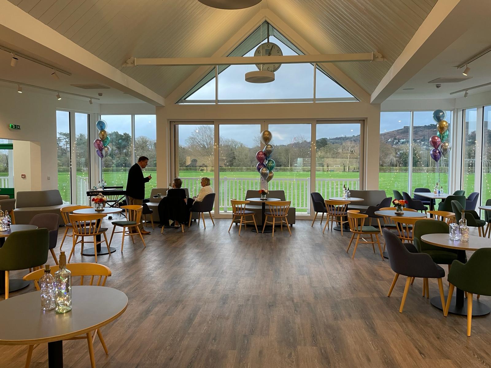 Clubhouse set up for an event